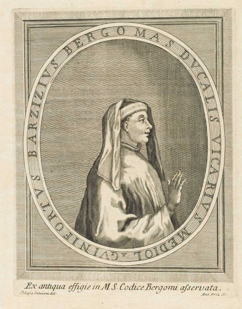 Gasparinus de Bergamon muotokuva, 1716-1717. tekijältä Unbekannt