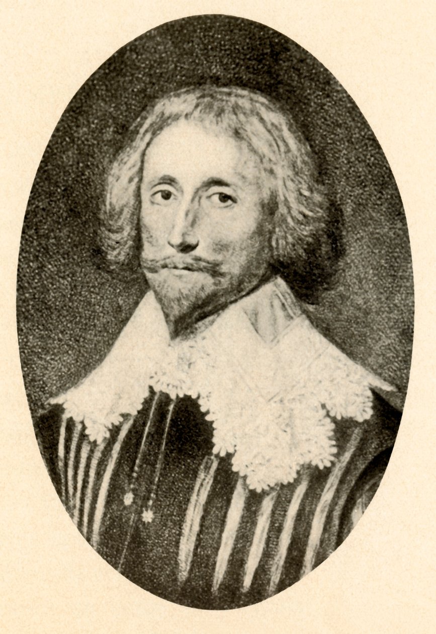 George Sandysin muotokuva, leikattu dupletti ja Vandyke-kaulus, 1610-1630, 1937. tekijältä Unbekannt