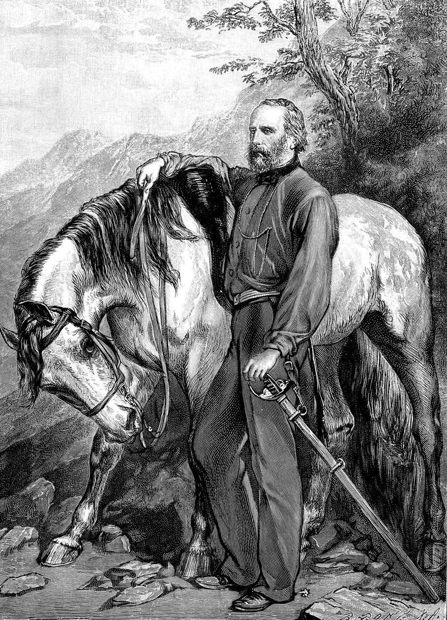 Giuseppe Garibaldin muotokuva 1807-1882, 1861 tekijältä Unbekannt