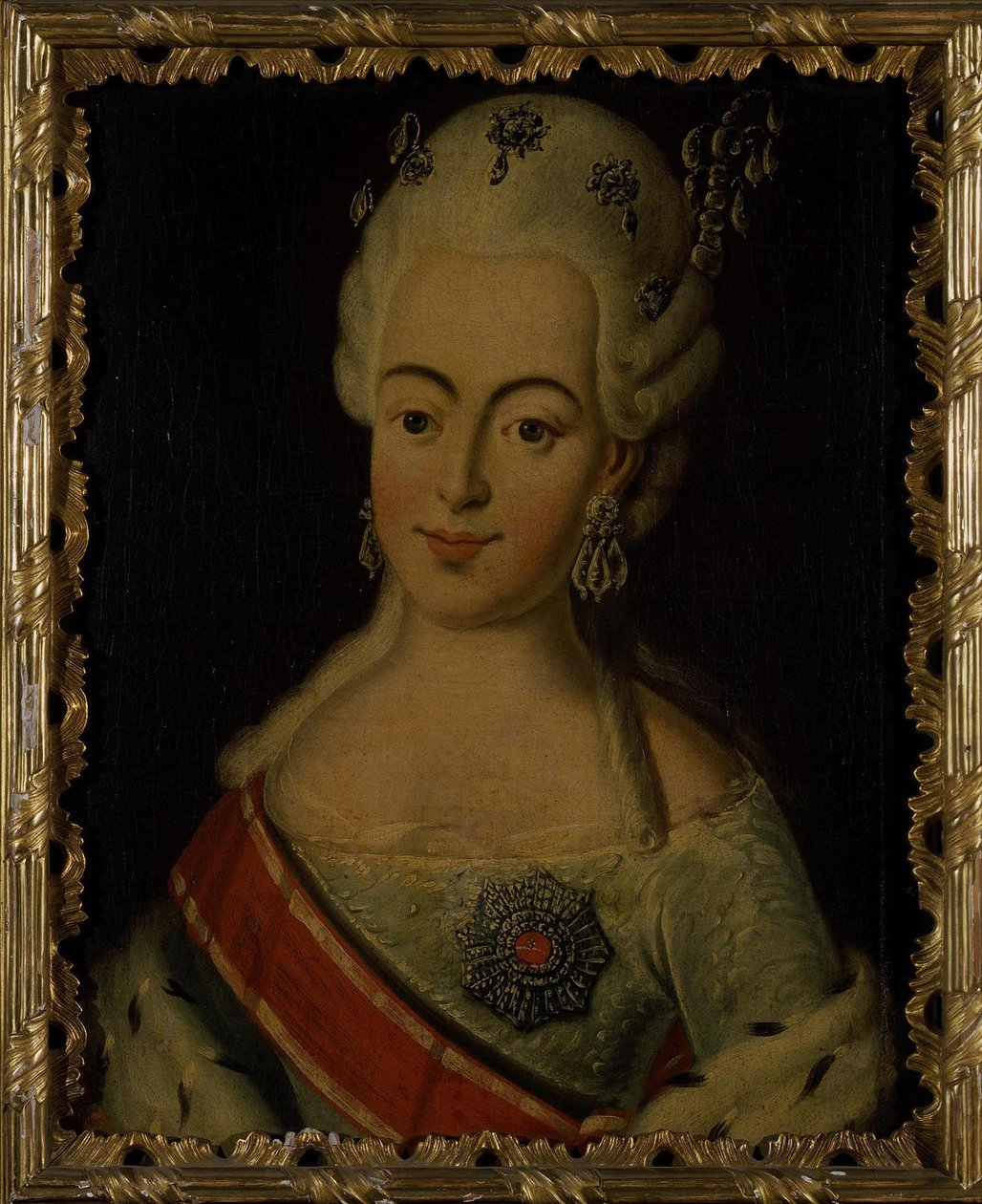 Muotokuva Venäjän suurherttuatar Natalia Aleksejevnasta 1755-1776, Prinsessa Wilhelmina Louisasta tekijältä Unbekannt