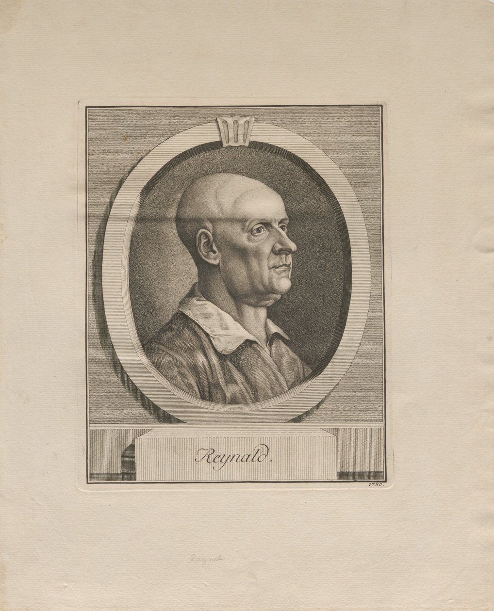 Guillaume Thomas Raynalin muotokuva 1713-1796, 1780. tekijältä Unbekannt