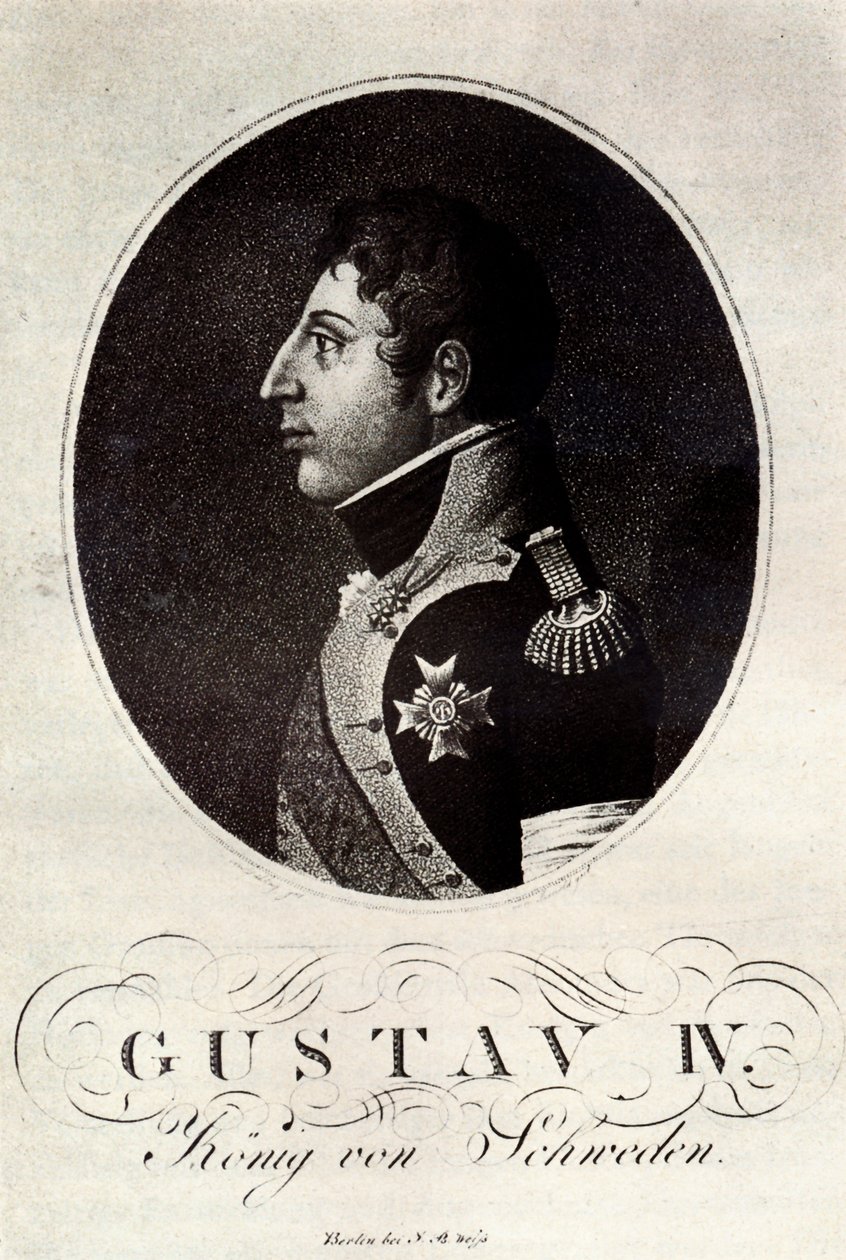 Kustaa IV Adolfin muotokuva Ruotsista, 1800-luvun alku. tekijältä Unbekannt