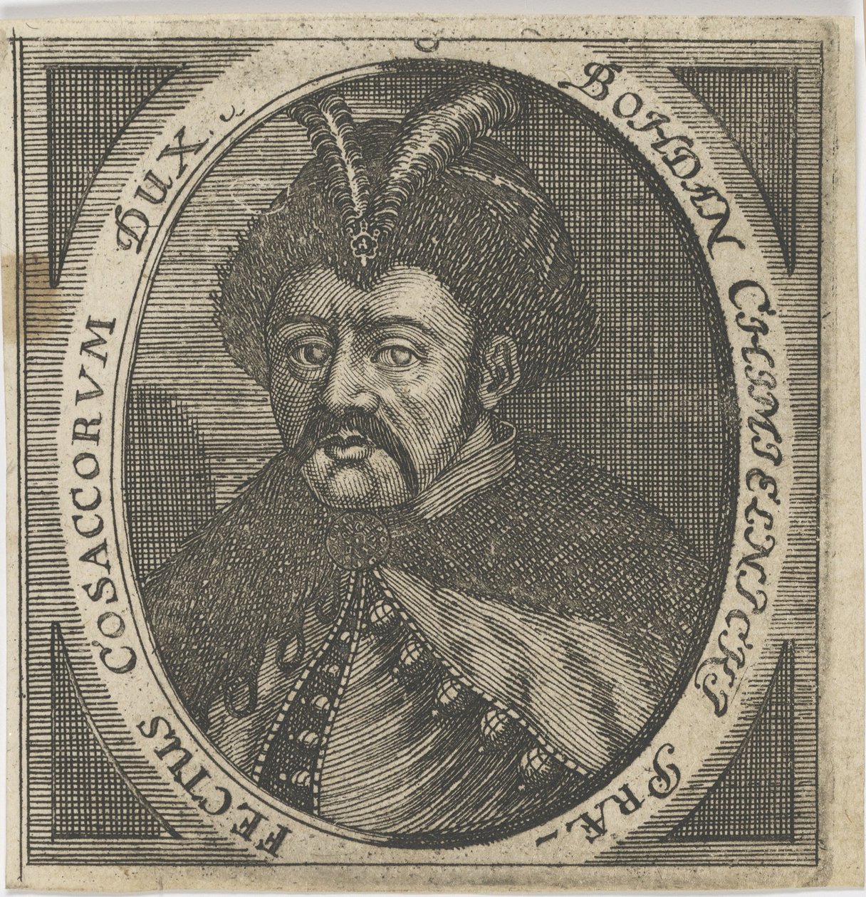 Hetman Bohdan Hmelnytskyn muotokuva 1595-1657, vuoden 1650 jälkeen. tekijältä Unbekannt