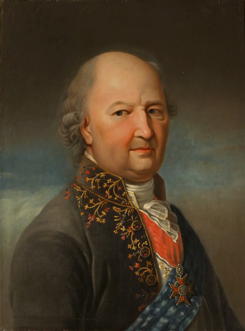 Ivan Perfilievitš Jelaginin muotokuva 1725-1794, 1800-luku tekijältä Unbekannt