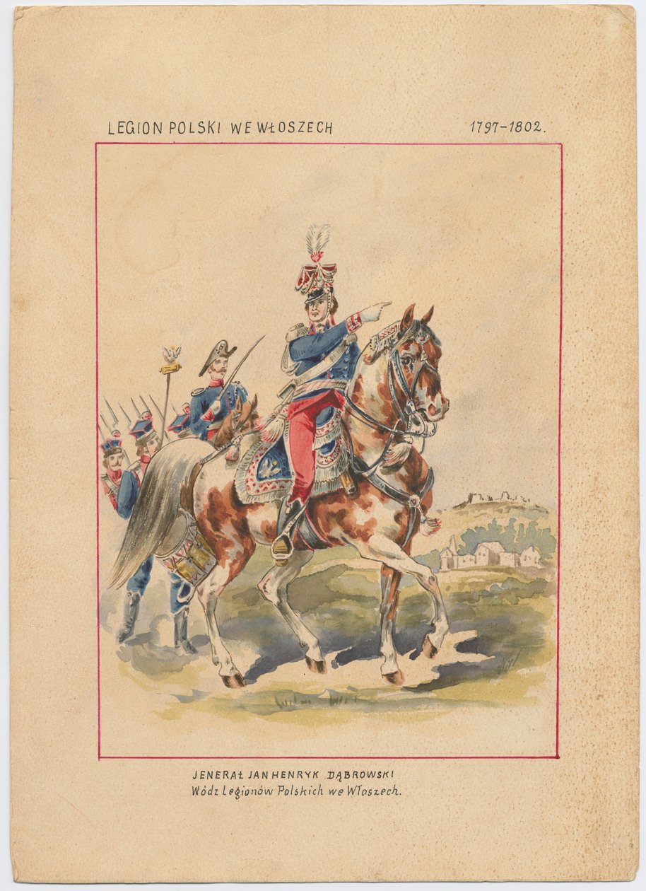 Jan Henryk Dabrowskin muotokuva, n. 1797-1800 tekijältä Unbekannt