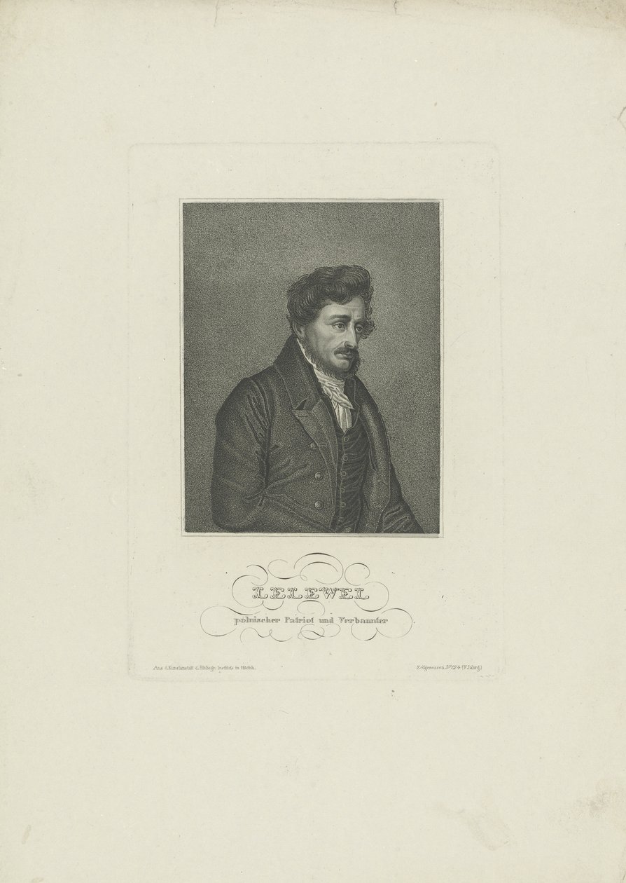 Joachim Lelewelin muotokuva 1786-1861, 1830-luku. tekijältä Unbekannt