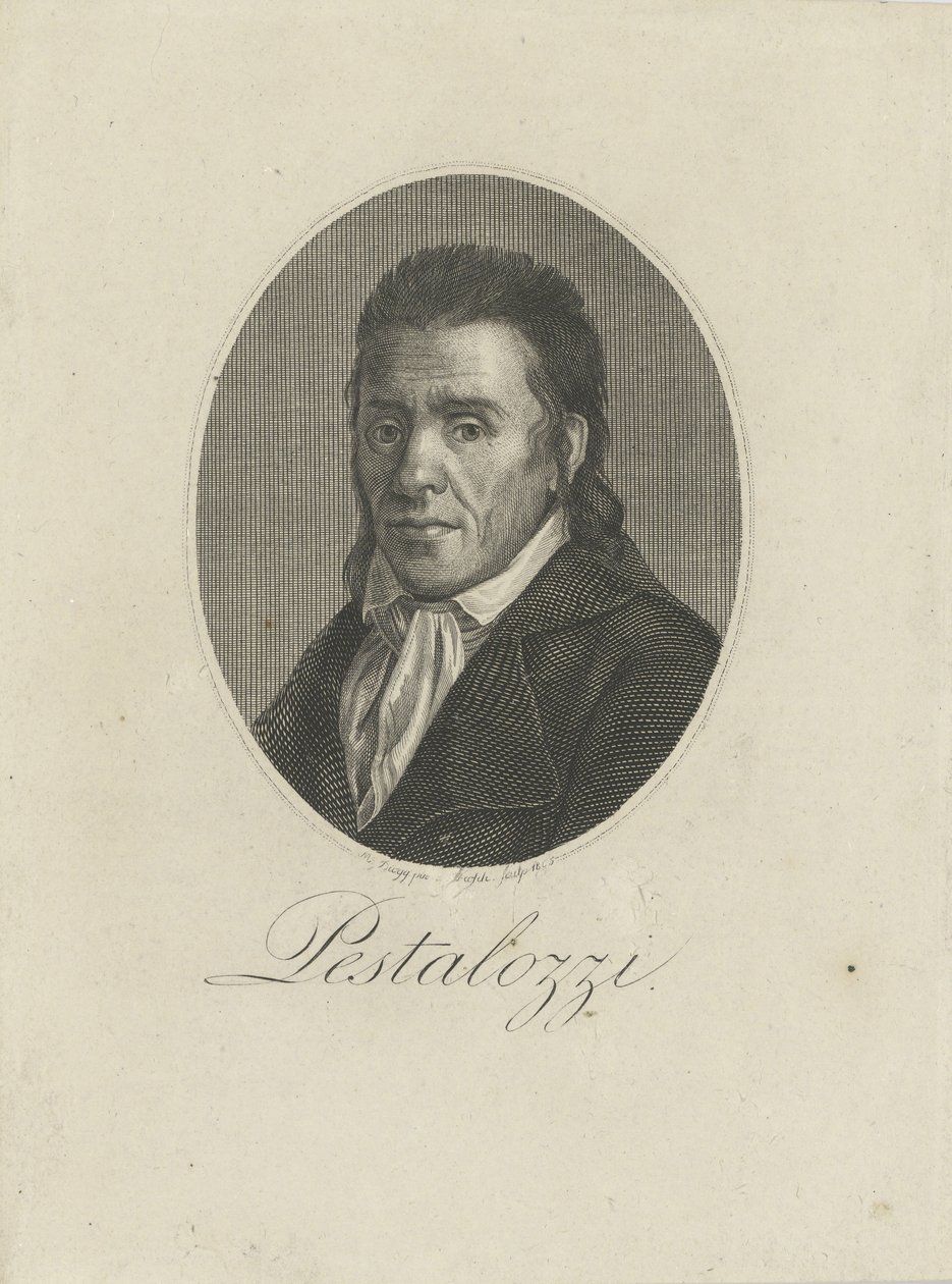 Johann Heinrich Pestalozzin muotokuva 1746-1827, 1805. tekijältä Unbekannt