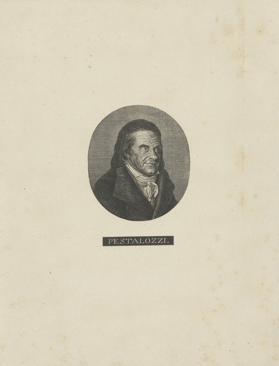 Johann Heinrich Pestalozzin muotokuva 1746-1827, n. 1830 tekijältä Unbekannt