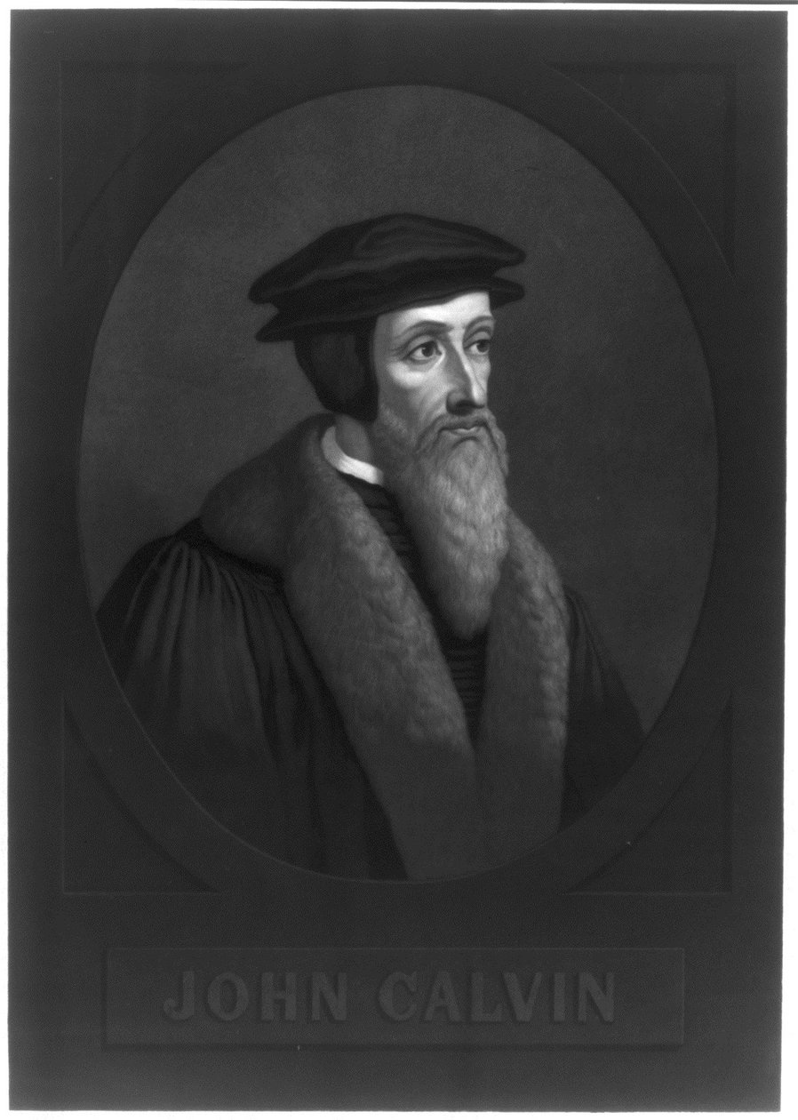 John Calvinin muotokuva 1509-1564, 1800-luvun alku. tekijältä Unbekannt