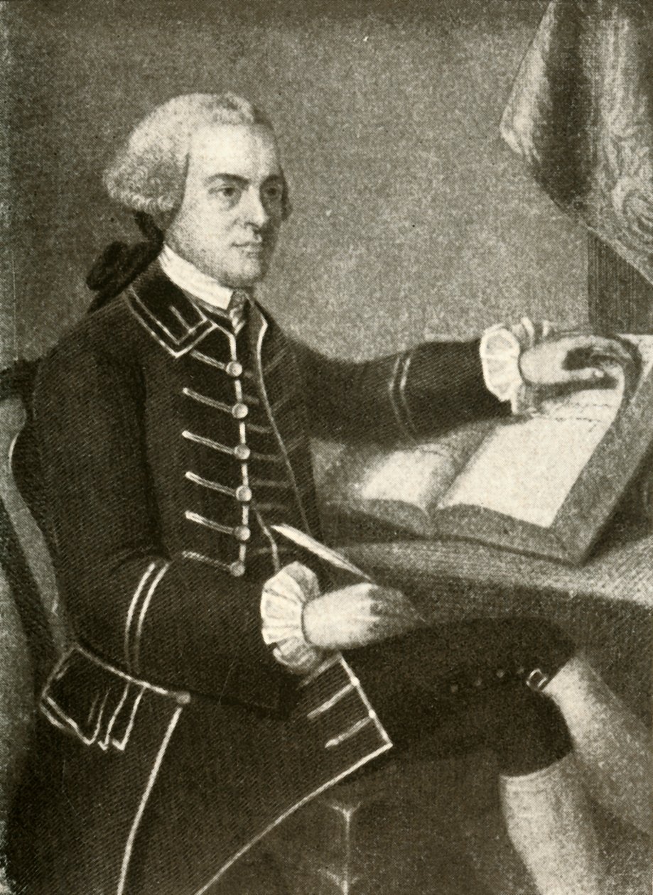 John Hancockin muotokuva takissa, jossa on kaksinkertaiset taskuläpät, c1780, 1937. tekijältä Unbekannt