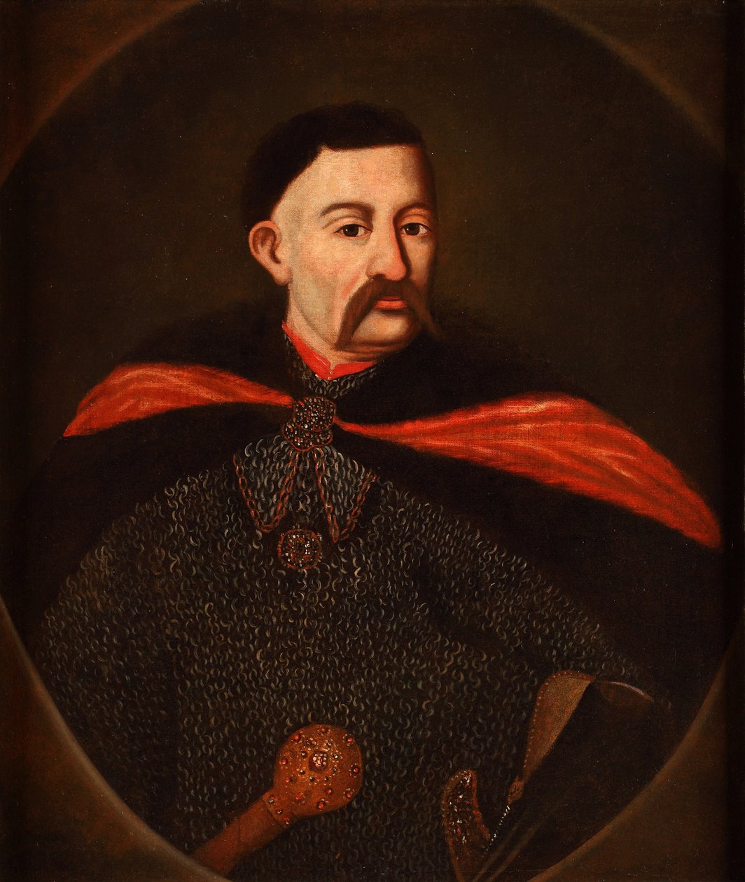 Puolan kuninkaan ja Liettuan suurherttua Johannes III Sobieski 1629-1696 muotokuva 1720 tekijältä Unbekannt
