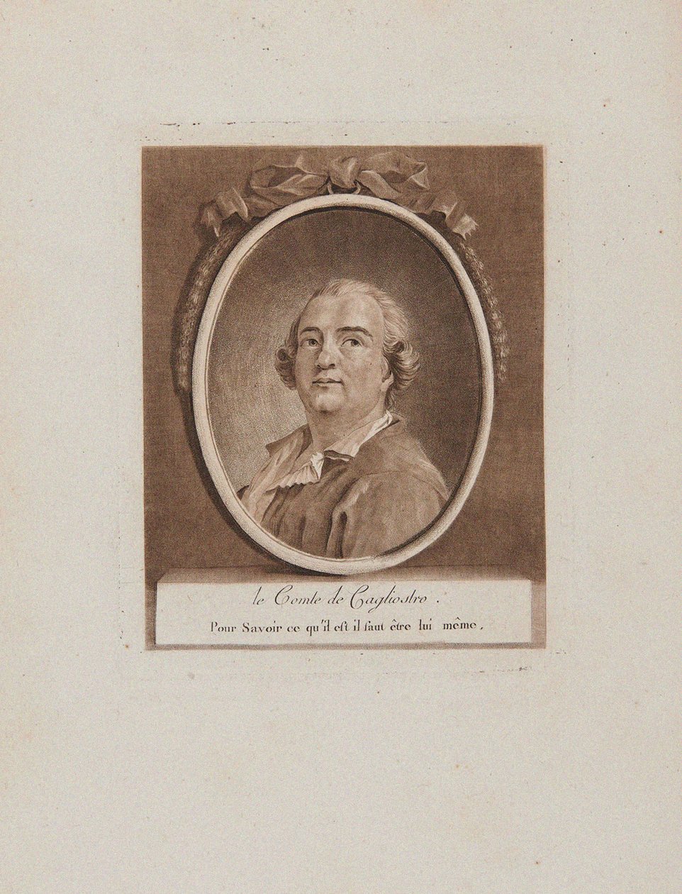 Cagliostron kreivin Joseph Balsamin muotokuva, 1700-luku. tekijältä Unbekannt