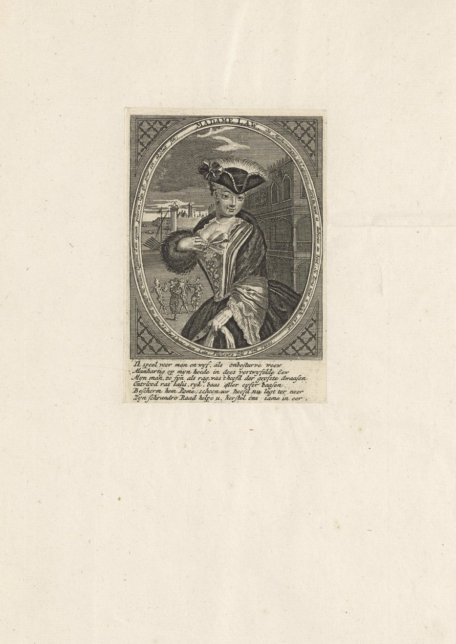 Katherine Lordin muotokuva, s. Knowles 1669-1747, John Lawsin vaimo, 1720. tekijältä Unbekannt
