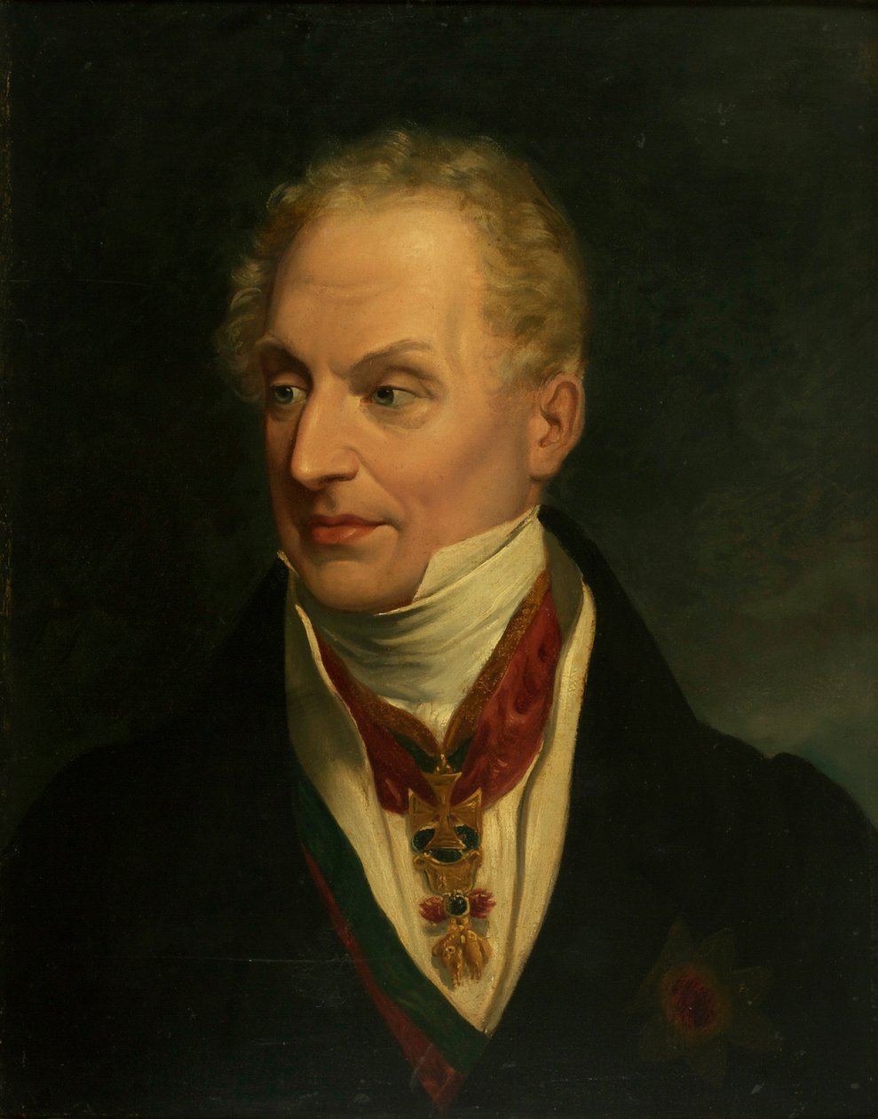 Klemens Wenzelin muotokuva, Metternichin prinssi 1773-1859, n. 1815 tekijältä Unbekannt