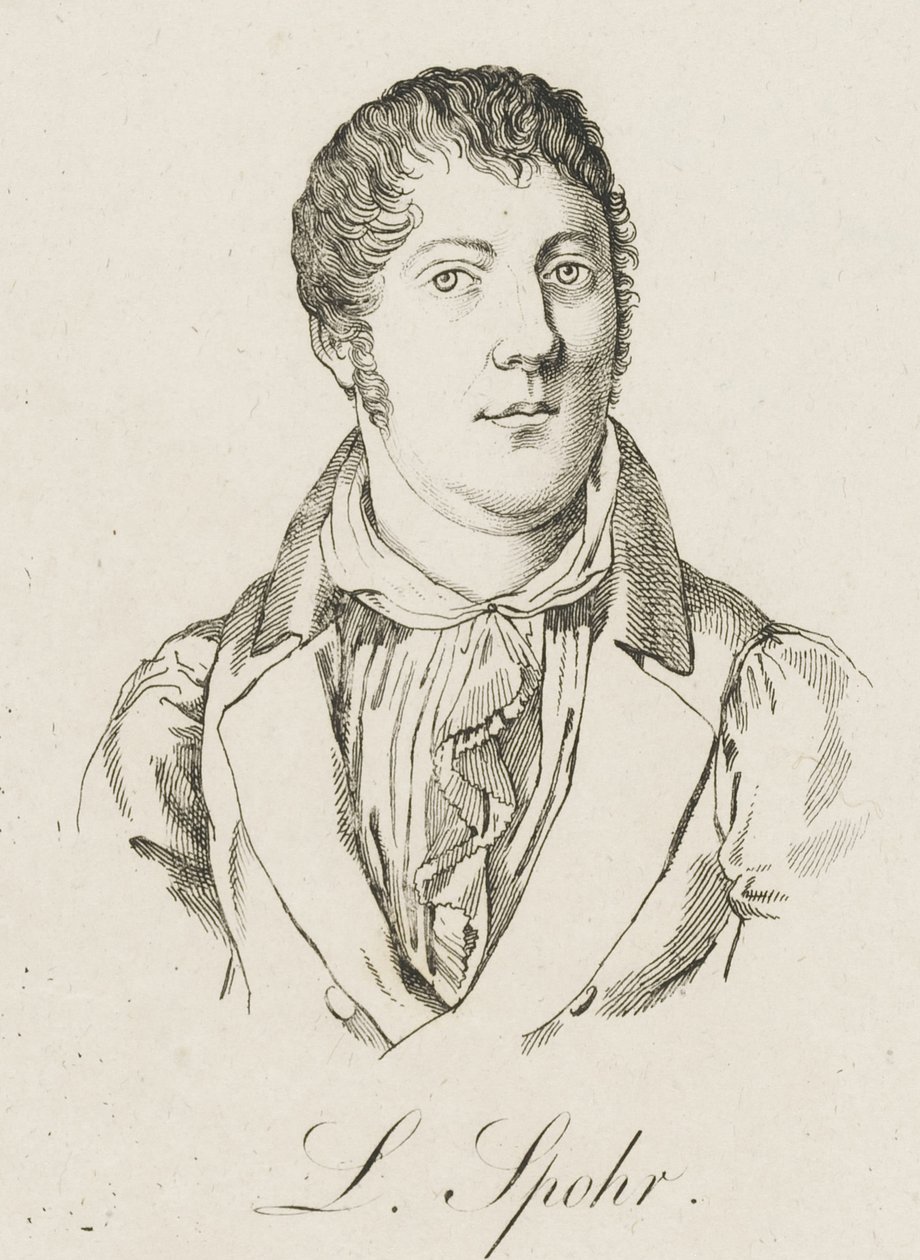 Louis Spohrin muotokuva 1784-1859, n. 1830. tekijältä Unbekannt