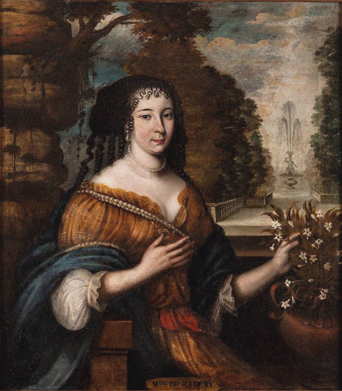 Madeleine de Scudéryn muotokuva 1607-1701, 1600-luku. tekijältä Unbekannt