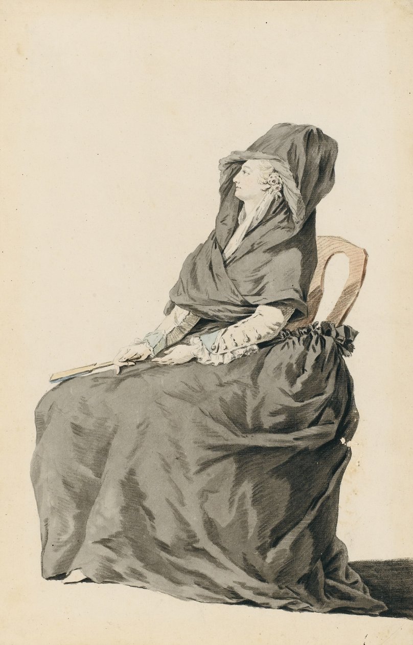 Muotokuva Marie Antoinettesta oikeudenkäynnin aikana, 1793 tekijältä Unbekannt