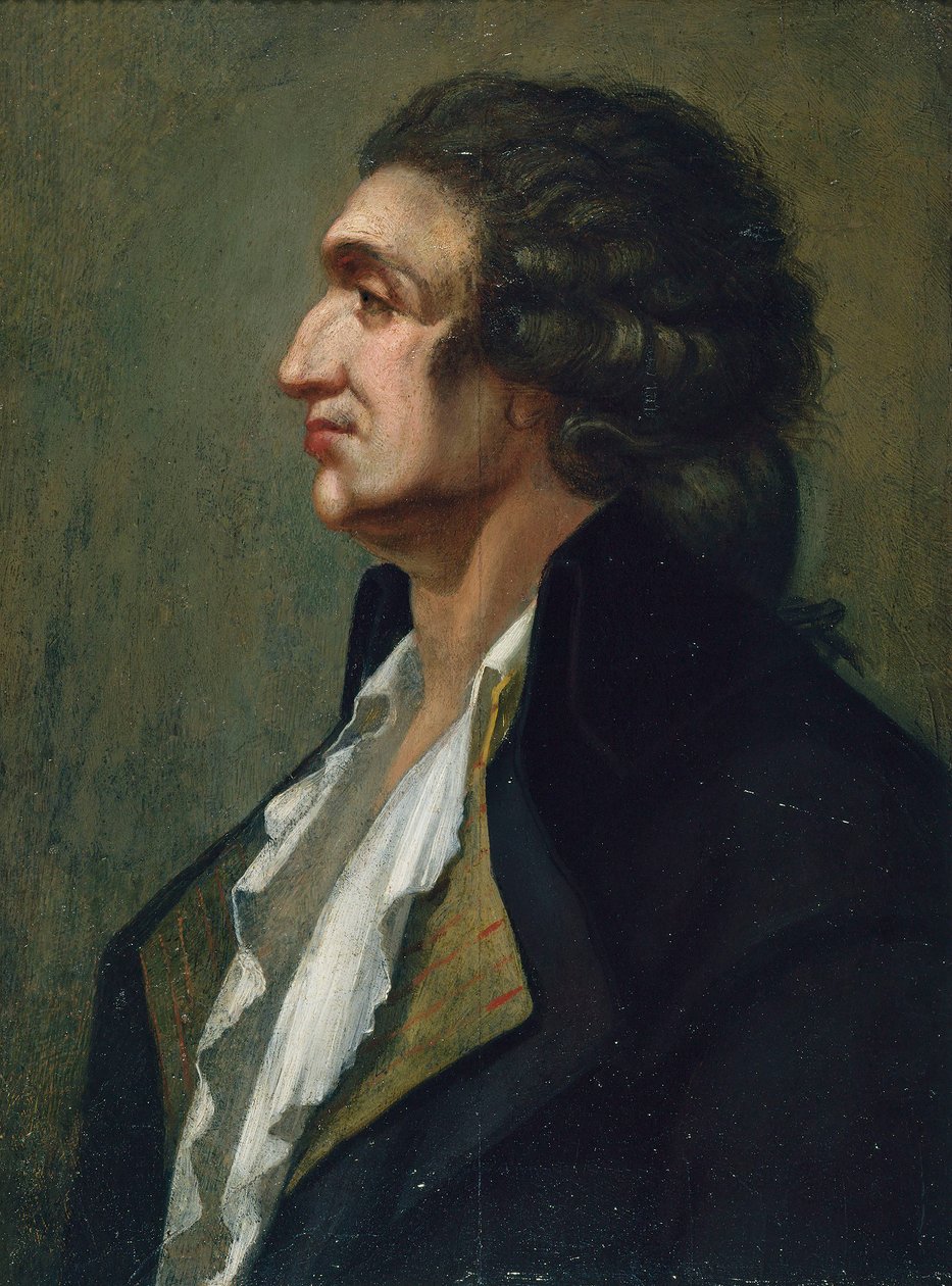 Marie Jean Antoine Nicolas Caritatin muotokuva, markiisi de Condorcet, 1700-luvun toinen puoli. tekijältä Unbekannt