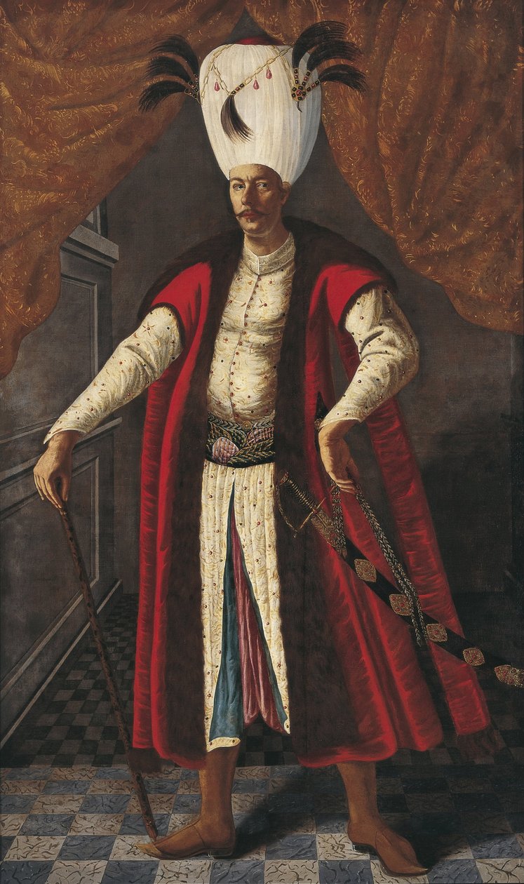 Mehmed IV:n muotokuva 1642-1693, Ottomaanien valtakunnan sulttaani, noin 1681-1682 tekijältä Unbekannt