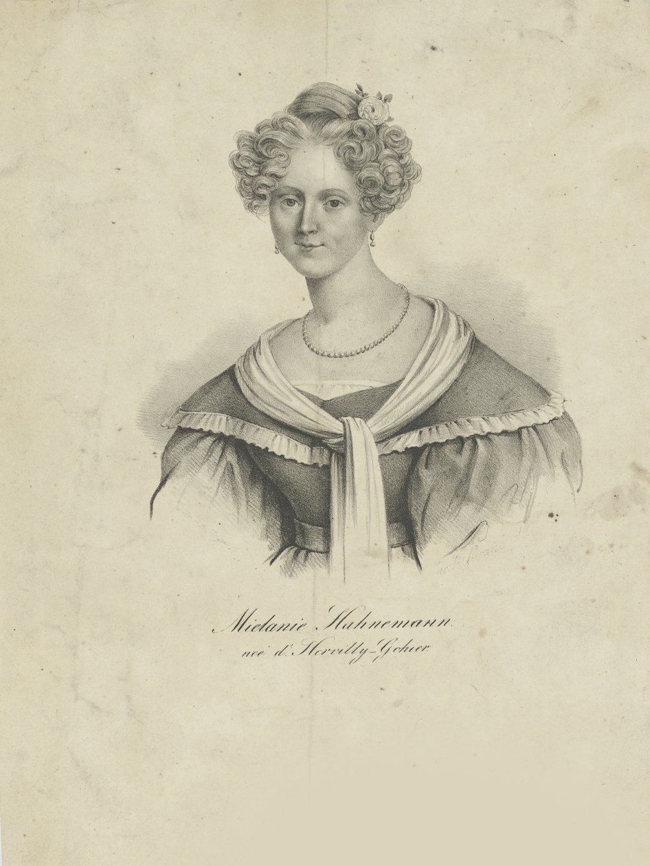 Mélanie dHervilly Gohier Hahnemannin muotokuva 1800-1878, 1830-1835. tekijältä Unbekannt
