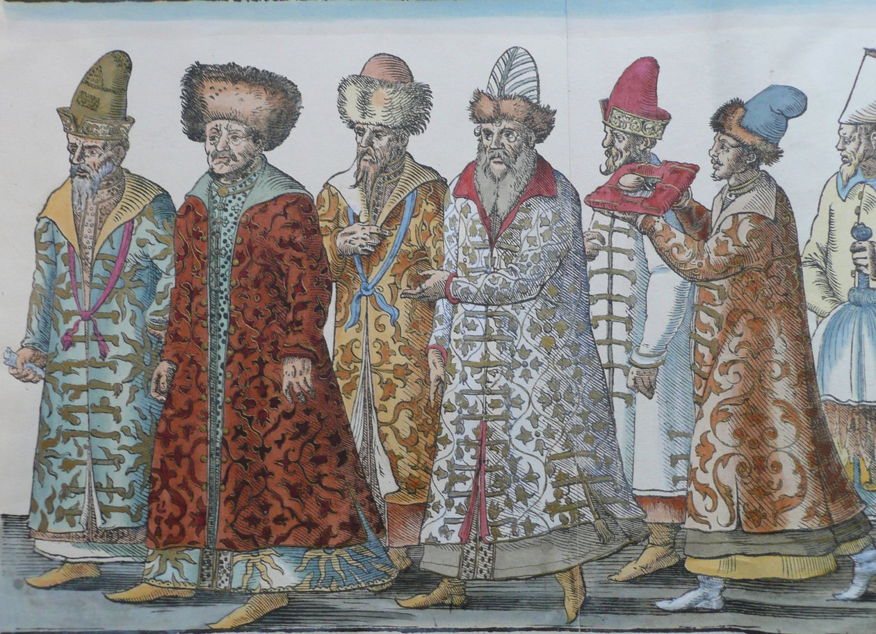 Muotokuva Moskovan hallitsijoista Ivan III:sta, Vasili III Ivanovitšista, Ivan IV:stä ja seurueesta tekijältä Unbekannt