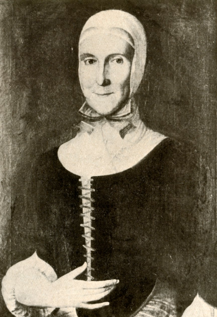 Muotokuva rouva Elisabeth Boehlerista Moravian siirtokunnalla, Pennsylvaniassa, 1787, 1937. tekijältä Unbekannt