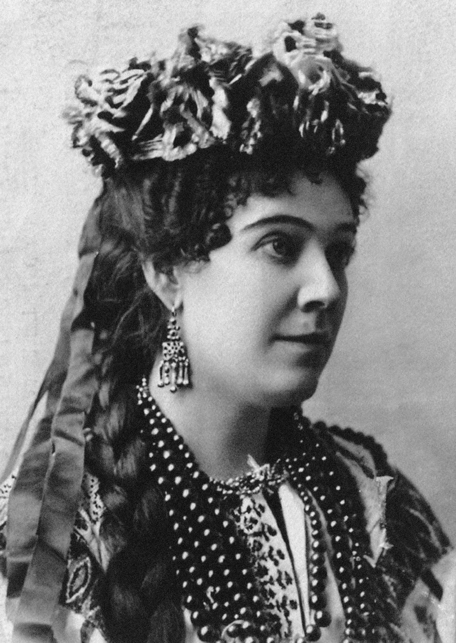 Nadezhda Ivanovna Zabela-Vrubelin muotokuva 1868-1913, 1898. tekijältä Unbekannt