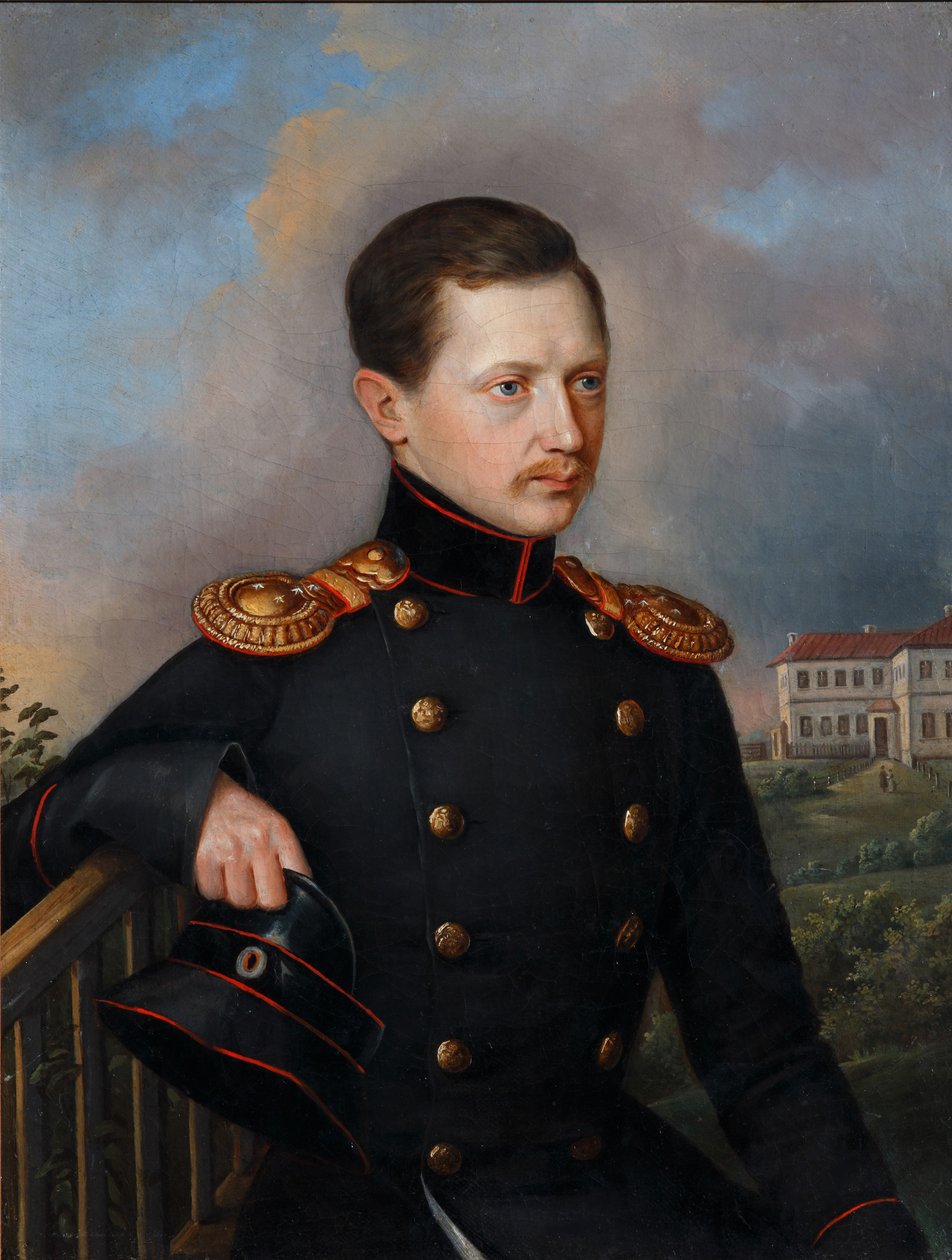 Nikolai Semjonovitš Korsakovin muotokuva 1819-1889, n. 1849 tekijältä Unbekannt