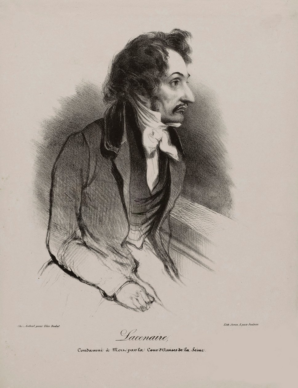Pierre-Francois Lacenairen muotokuva, 1835. tekijältä Unbekannt