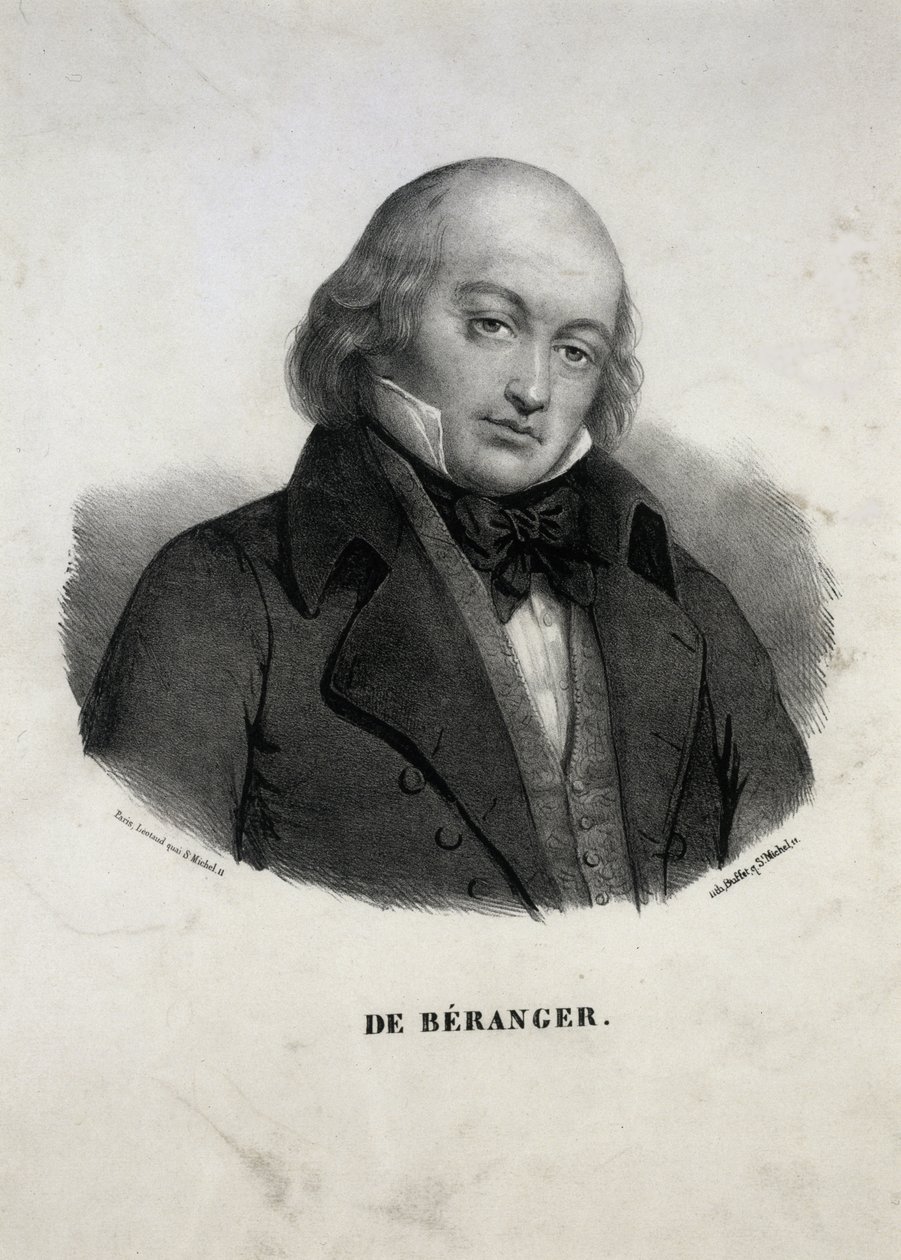 Pierre-Jean de Bérangerin muotokuva 1780-1857. tekijältä Unbekannt