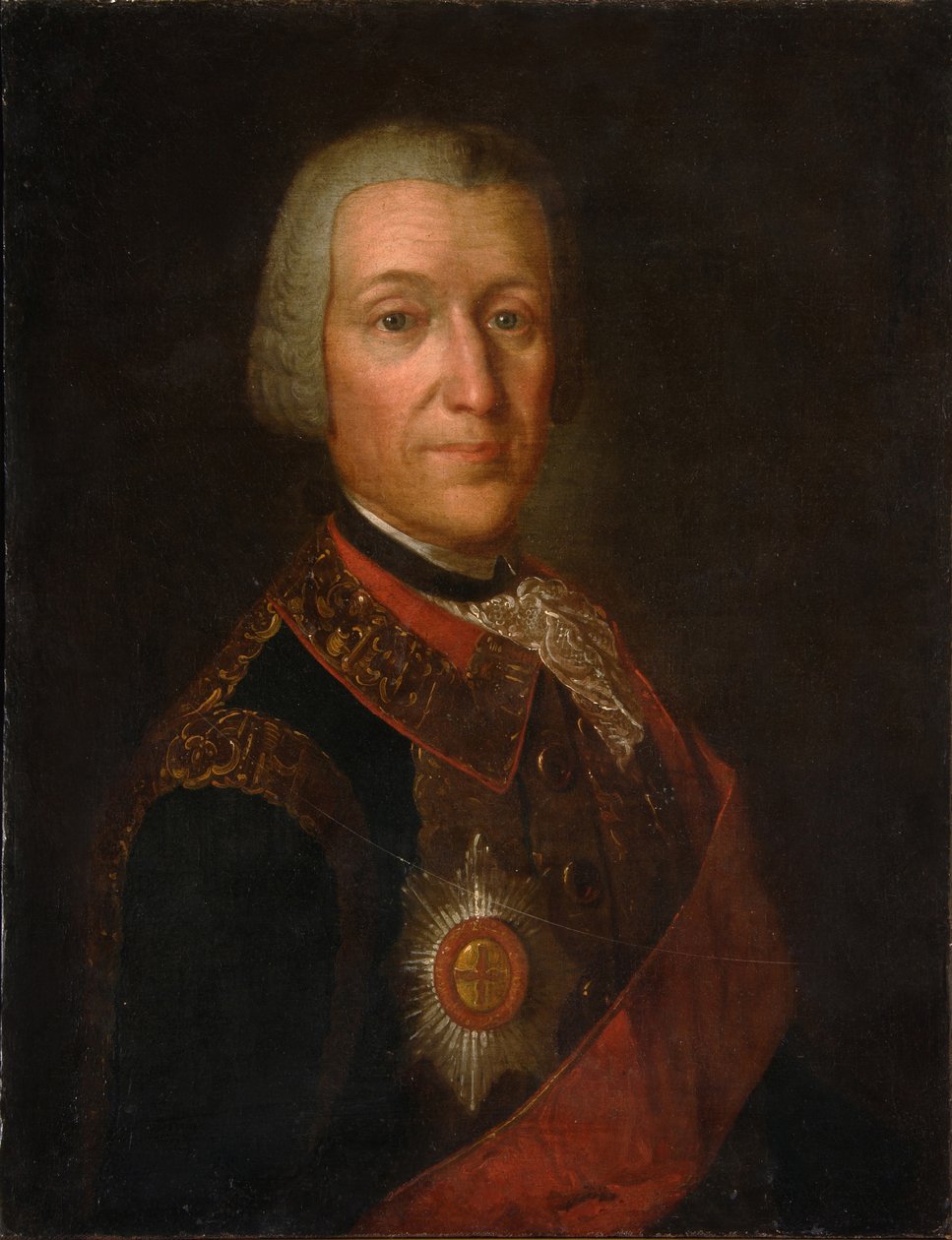 Prinssi Fjodor Ivanovitš Golitsynin muotokuva 1700-1759, 1750-luku tekijältä Unbekannt