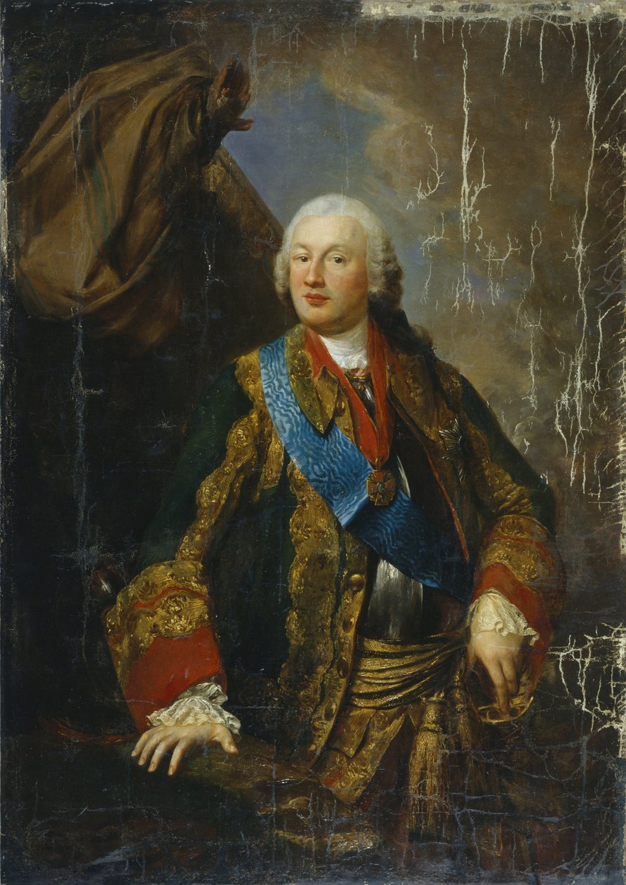 Prinssi Mikhail Nikitich Volkonskyn muotokuva 1713-1788, 1700-luvun puoliväli. tekijältä Unbekannt