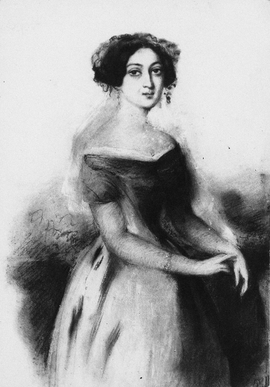Prinsessa Nino Chavchavadzen muotokuva, n. 1830 tekijältä Unbekannt