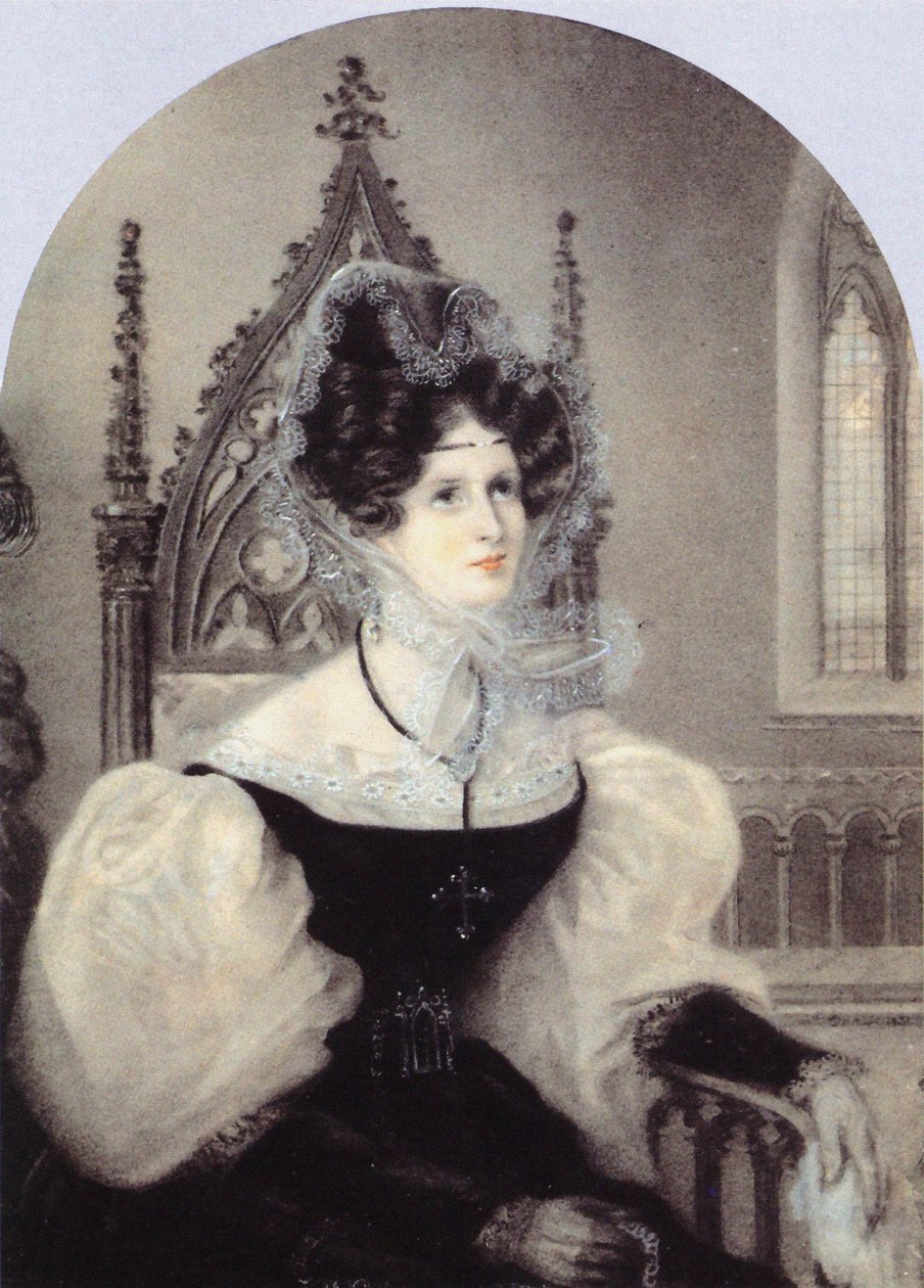 Prinsessa Zinaida Aleksandrovna Volkonskajan muotokuva 1792-1862 tekijältä Unbekannt