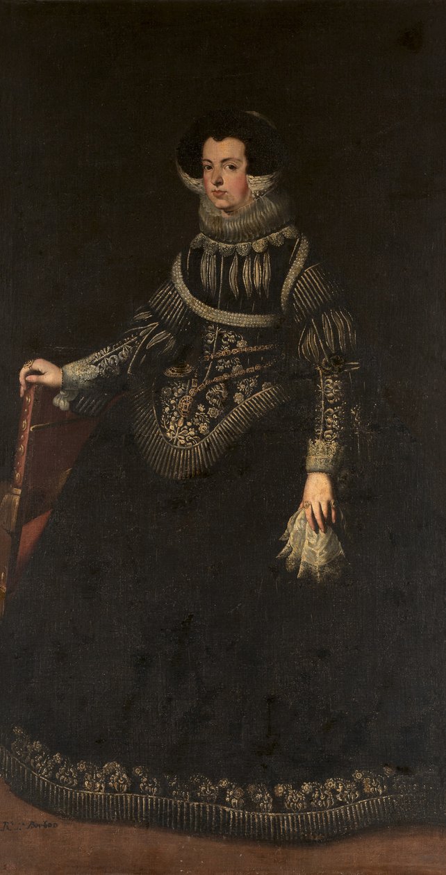 Ranskan kuningatar Elisabethin muotokuva 1602-1644, Espanjan kuningatar puoliso tekijältä Unbekannt