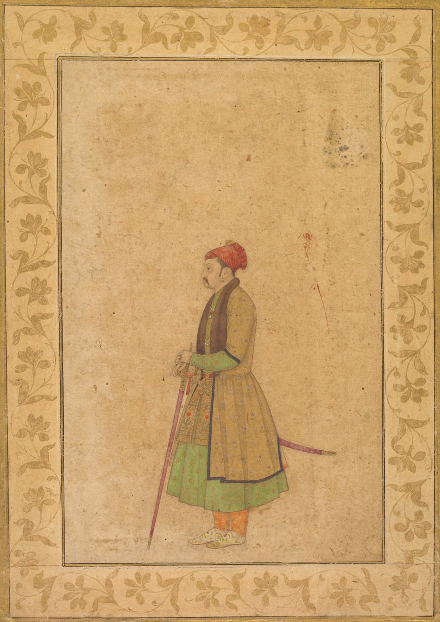Raja Ram Singhin muotokuva Amber r. 1667-1688 Deccan-miekalla, n. 1680-1685. tekijältä Unbekannt