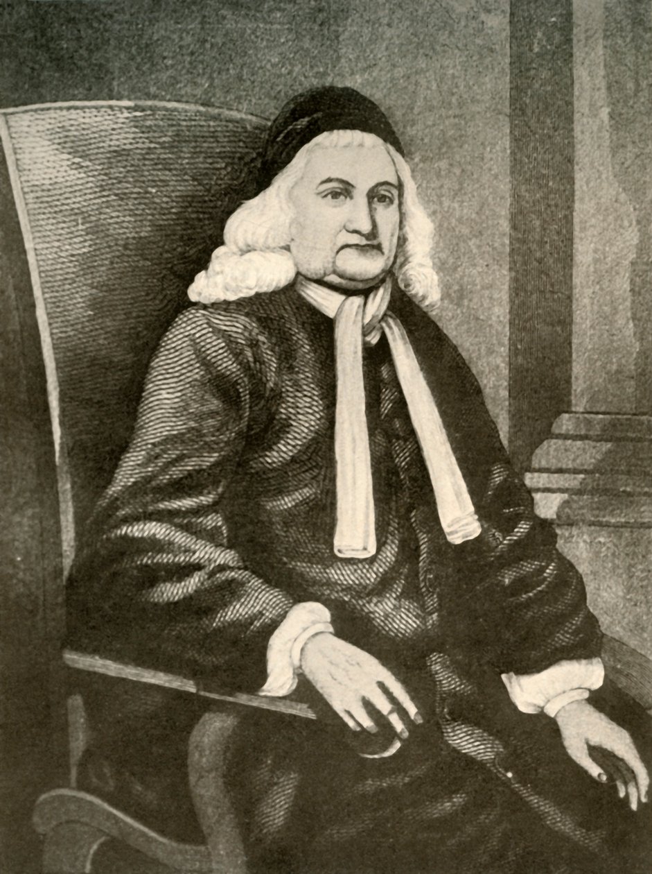 Samuel Sewallin muotokuva periuikissa ja pitkätakissa, n. 1700-1720, 1937. tekijältä Unbekannt
