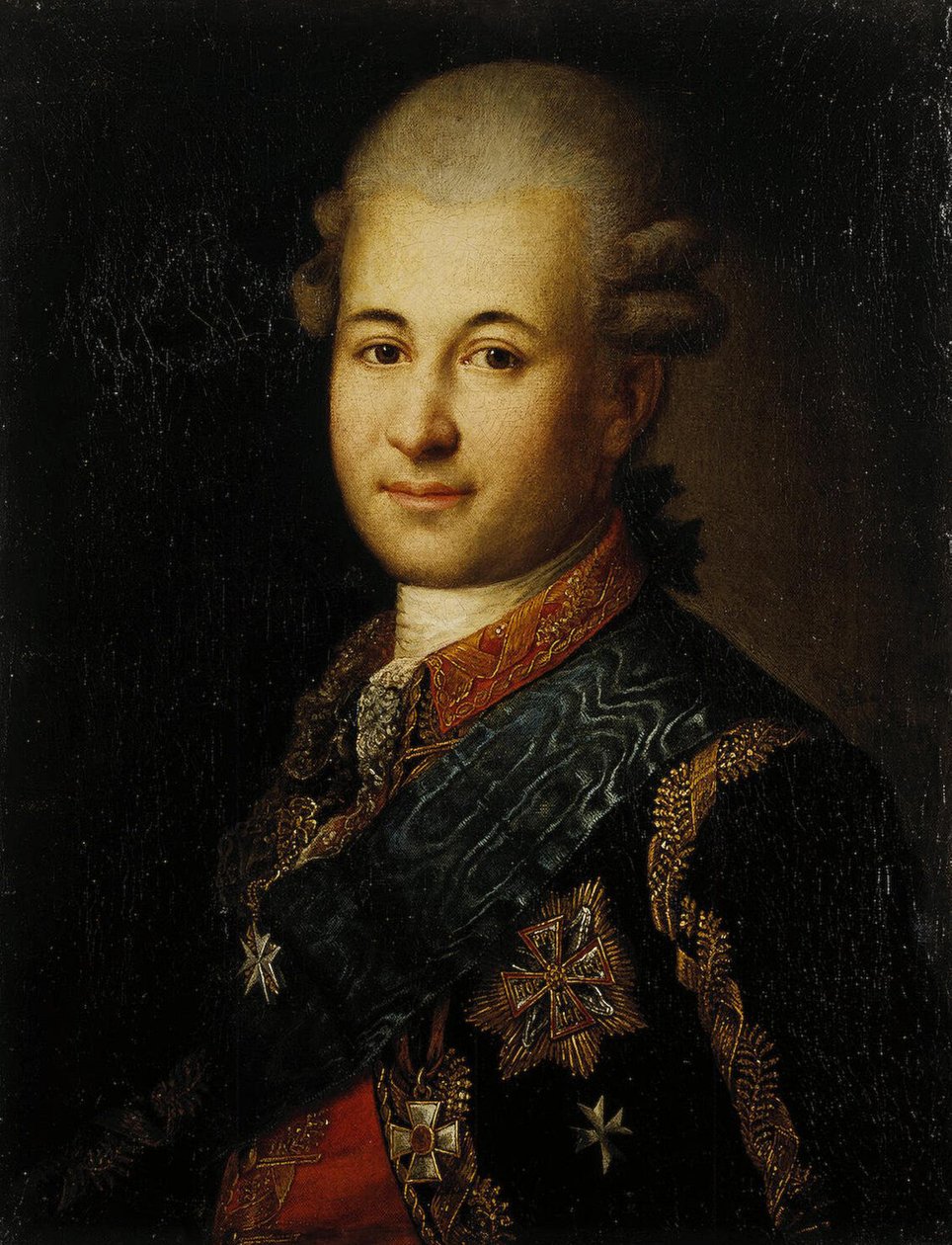 Semjon Zorichin muotokuva 1745-1799, Katariina Suuren suosikki, 1700-luvun loppu. tekijältä Unbekannt