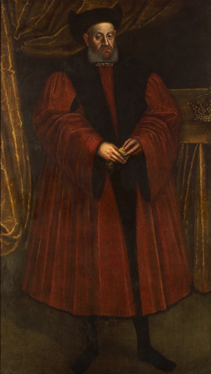 Puolan Sigismund I:n muotokuva 1467-1548, 1600-luku tekijältä Unbekannt