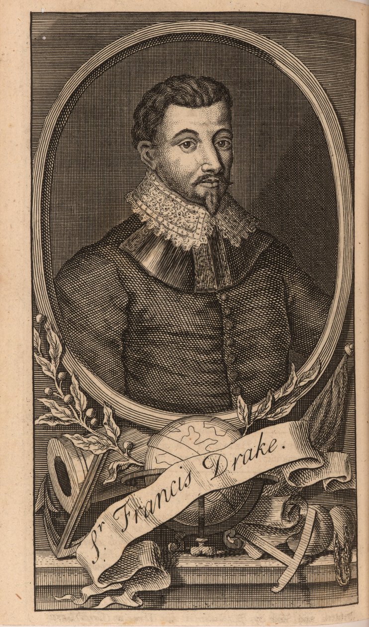 Sir Francis Draken muotokuva, 1741. tekijältä Unbekannt