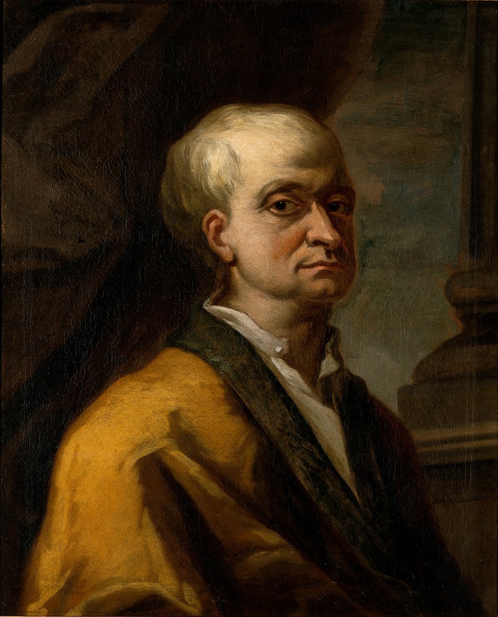 Sir Isaac Newtonin muotokuva 1642-1727, 1710 tekijältä Unbekannt