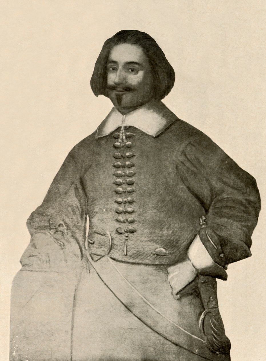 Muotokuva Sir John Leverettistä, ruskea takki ja pelkkä sotilasbändi, 1640-1660, 1937. tekijältä Unbekannt