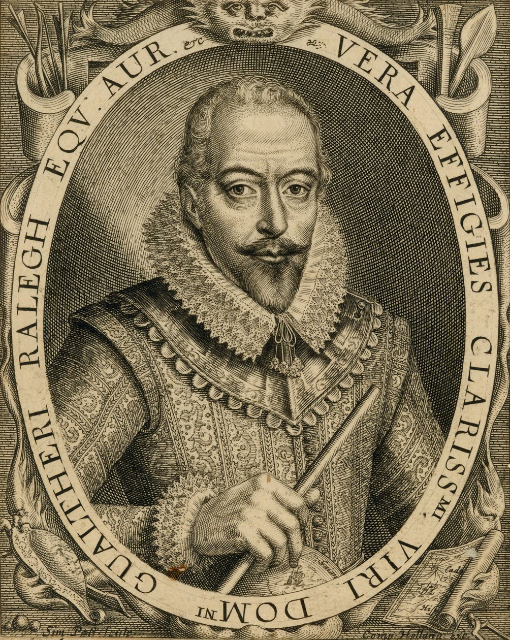 Sir Walter Raleighin muotokuva, 1596. tekijältä Unbekannt