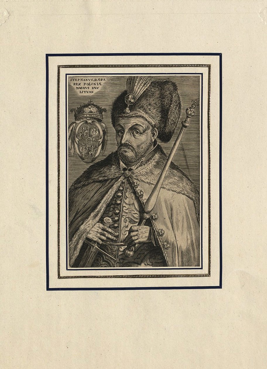 Puolan kuninkaan Stephen Báthoryn muotokuva, 1500-luvun loppu. tekijältä Unbekannt