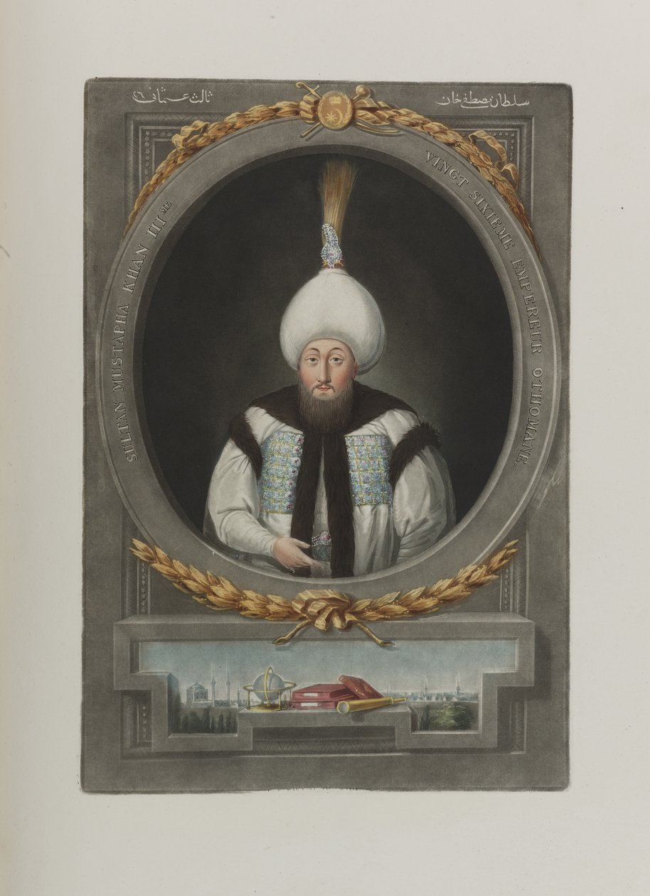 Sulttaani Mustafa III:n muotokuva 1717-1774, 1815 tekijältä Unbekannt