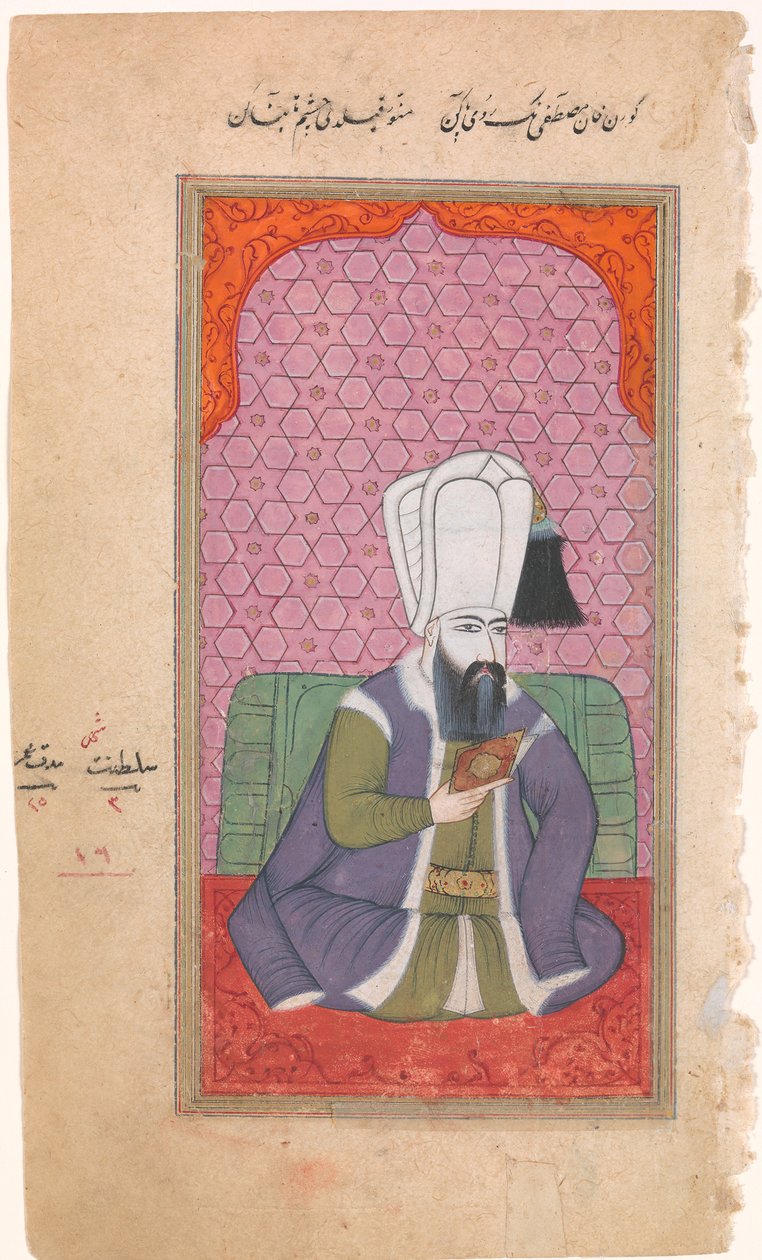 Muotokuva sulttaani Mustafa I r. 1617-18, 1622-23, 1600-luvun loppu - 1700-luvun alku. tekijältä Unbekannt
