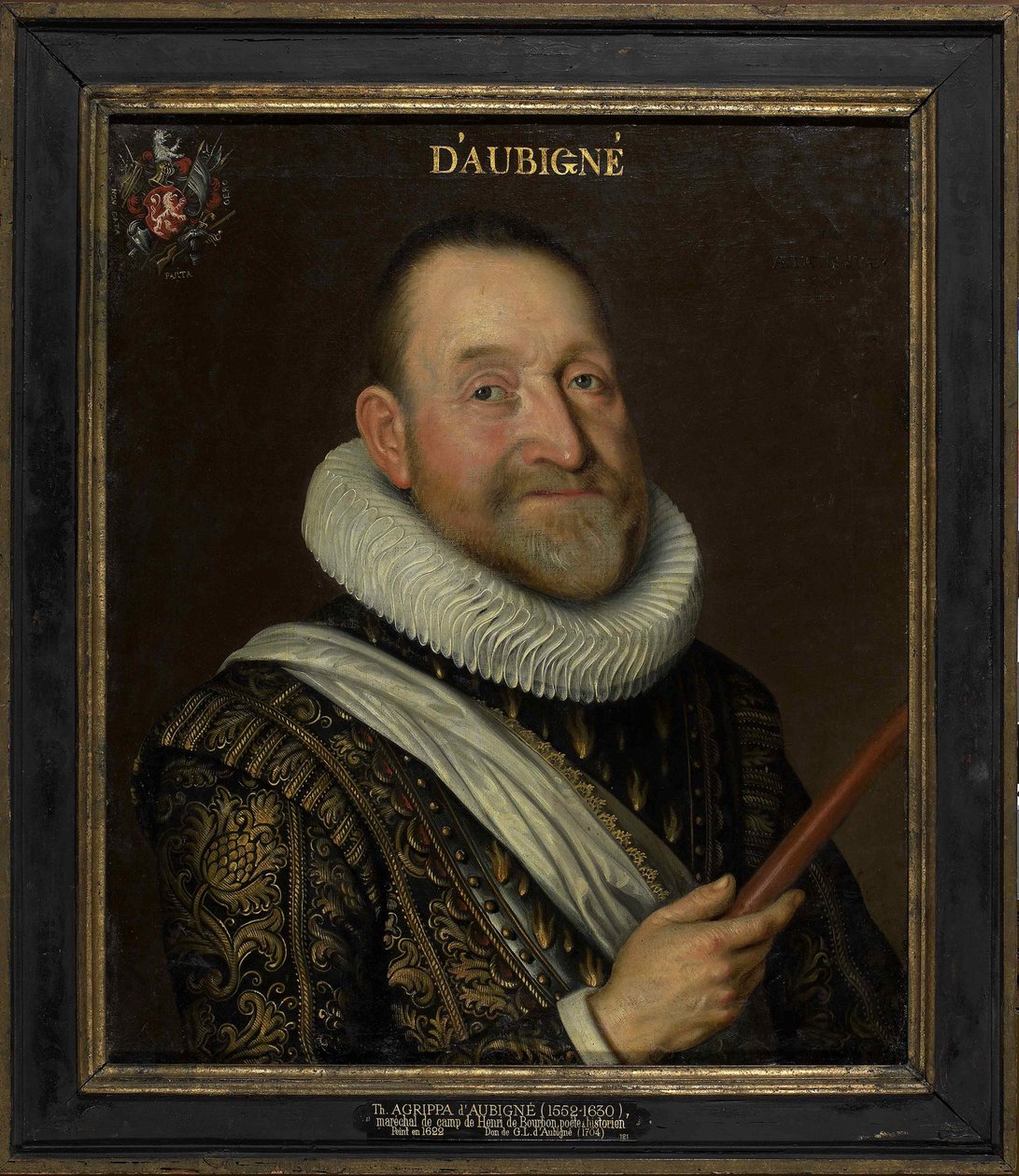 Muotokuva Théodore Agrippasta, chevalier dAubigné 1552-1630, 1700-luvun ensimmäinen kolmannes. tekijältä Unbekannt