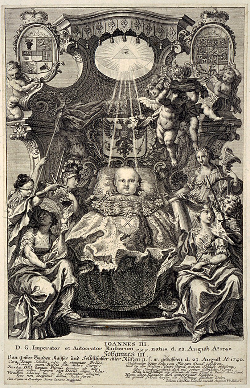 Venäjän tsaari Ivan VI Antonovitšin muotokuva 1740-1764, 1740 tekijältä Unbekannt
