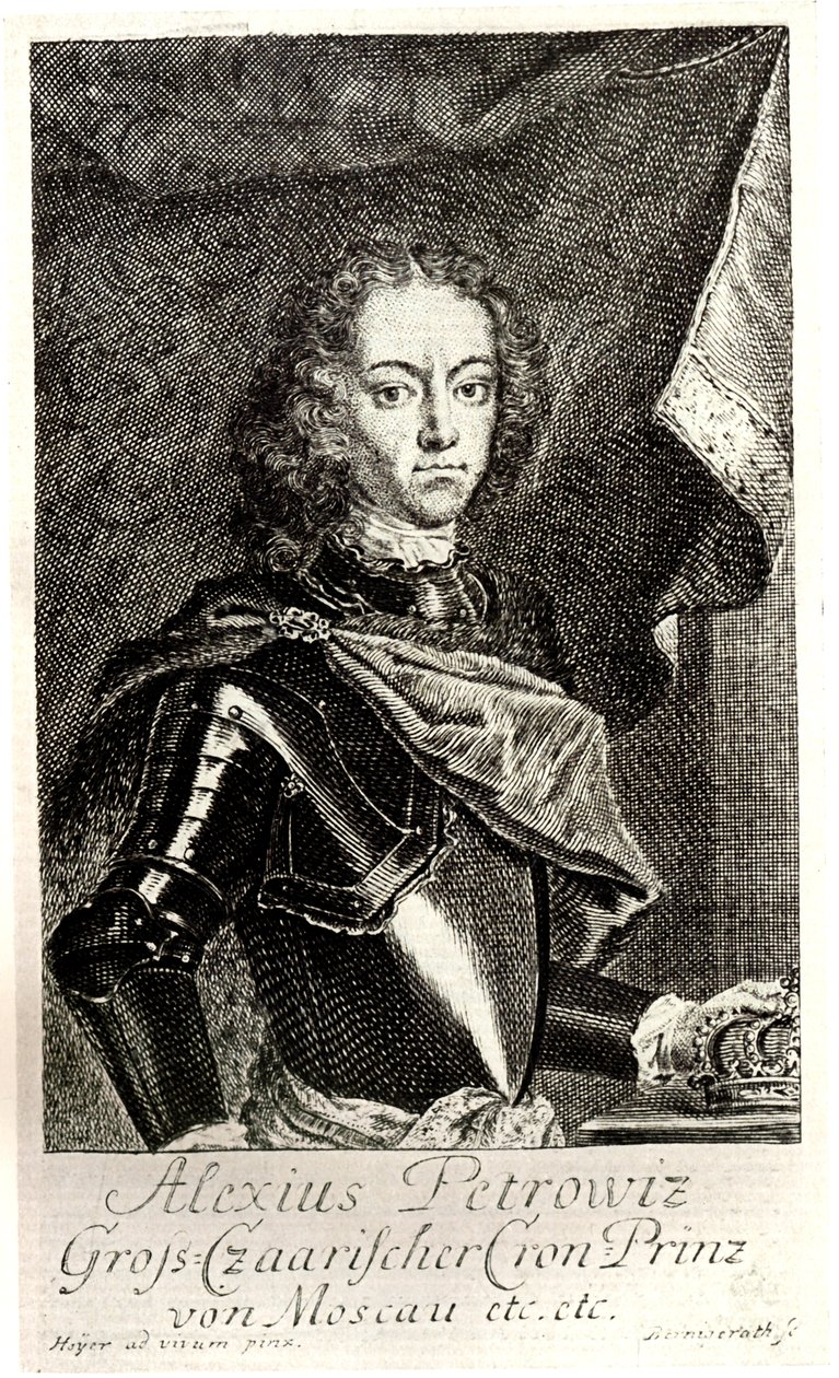 Venäjän Tsarevitš Aleksei Petrovitšin muotokuva 1690-1718 tekijältä Unbekannt