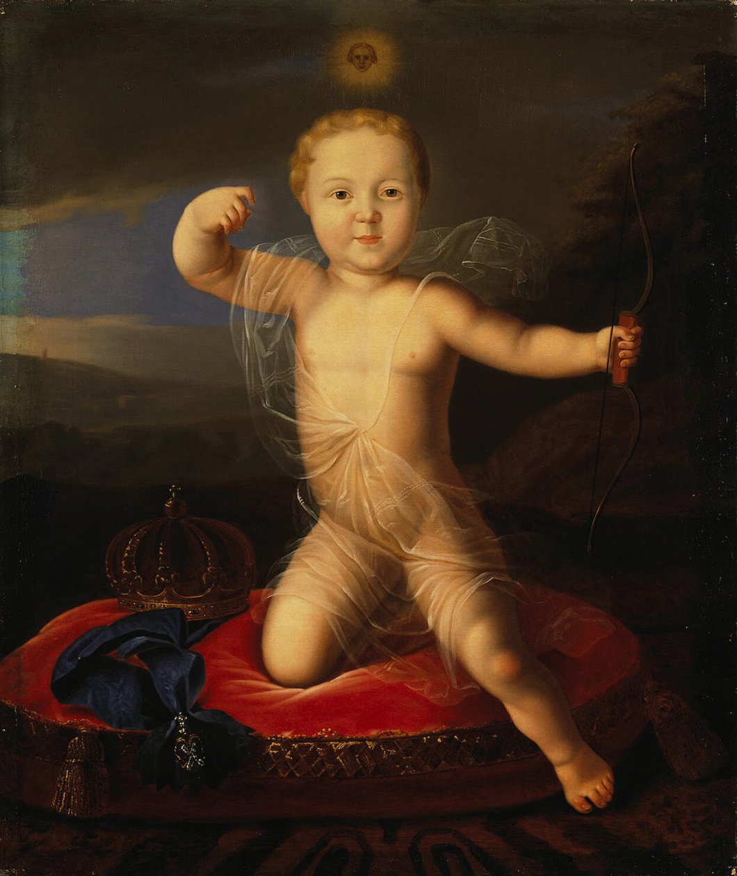 Muotokuva Venäjän Tsarevitš Peter Petrovitshista 1715-1719, 1800-luvun ensimmäinen neljännes. tekijältä Unbekannt